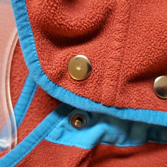 ๐ Arizona Jean Co. Fleece Pullover with Hood, Burgundy / Navy, Size L - Picture 10 of 12